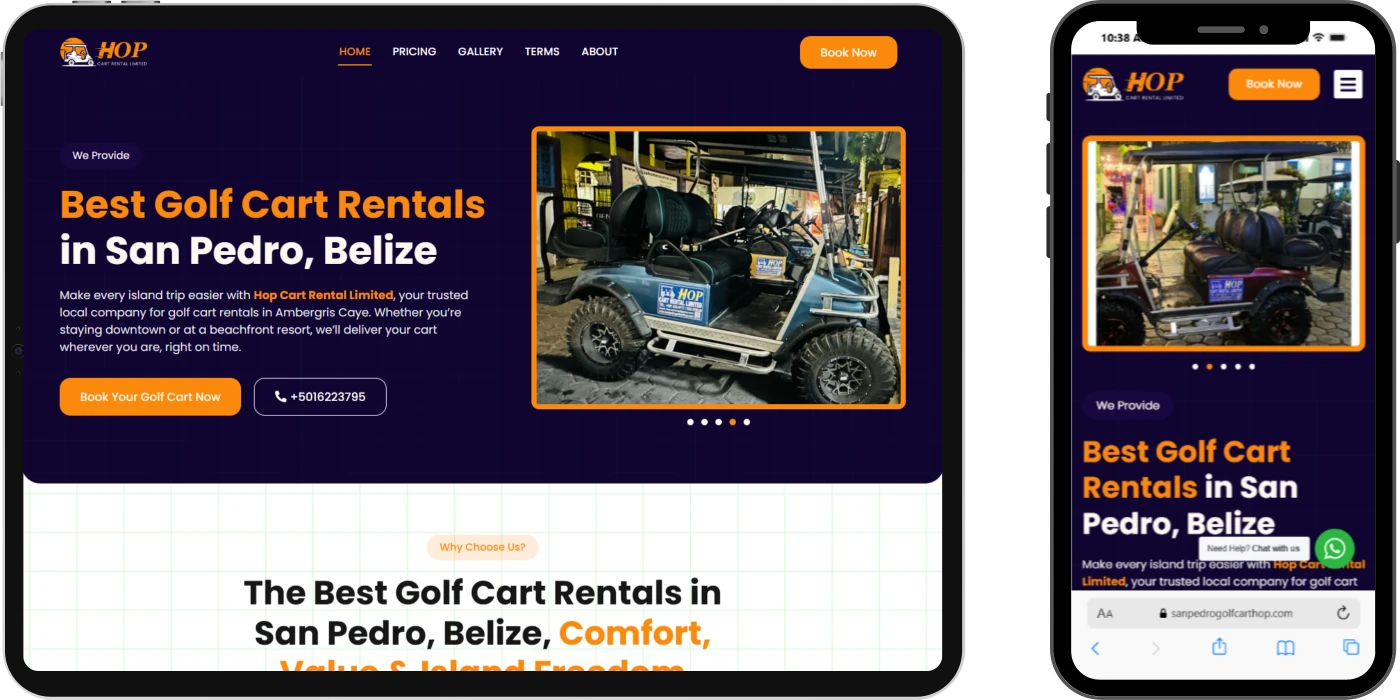 Cart Rental Website