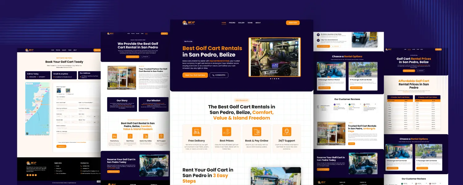 Cart Rental Website Design