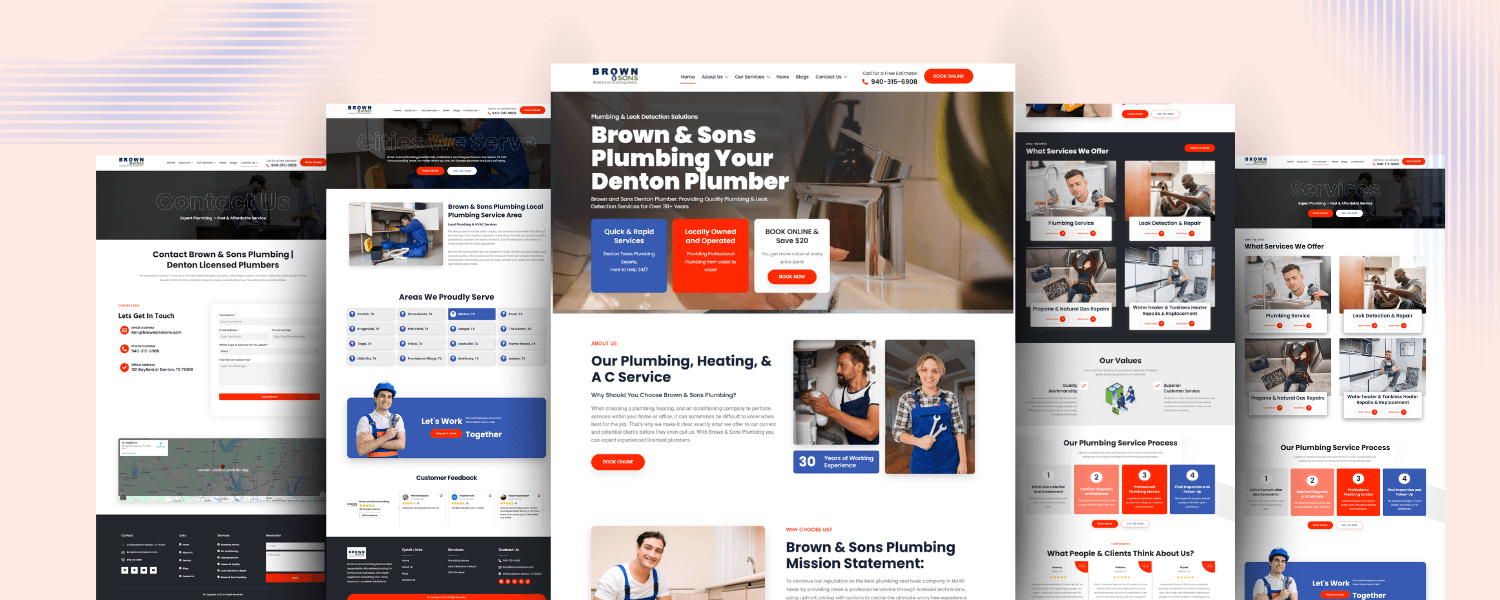 Plumbing Company Website Design