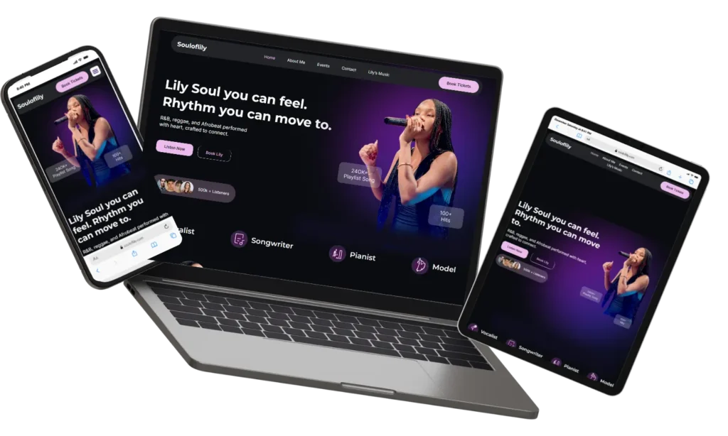 Singer Portfolio Website Design