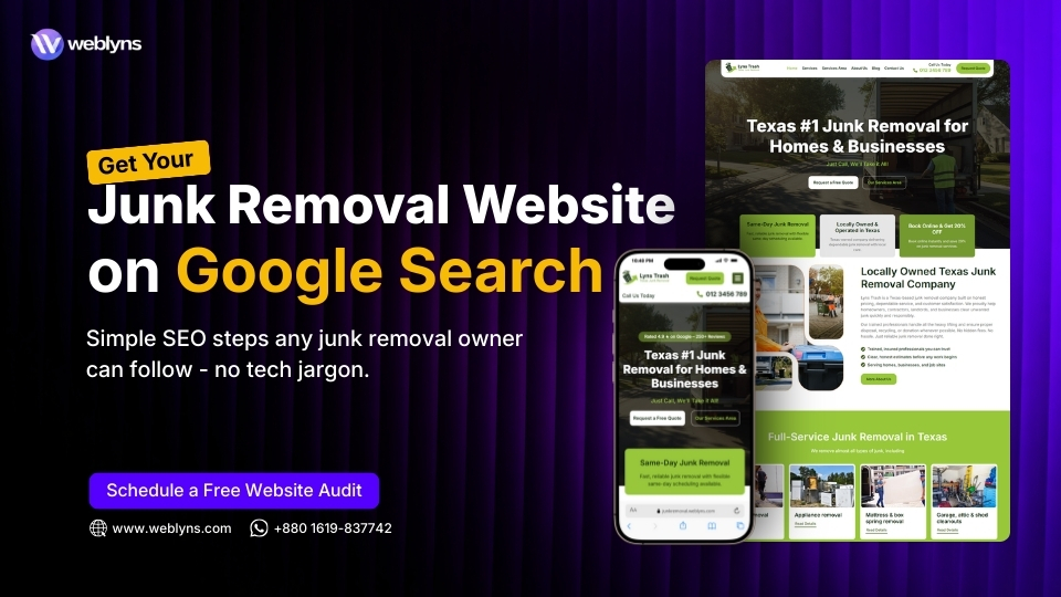 how to rank a junk removal website on google