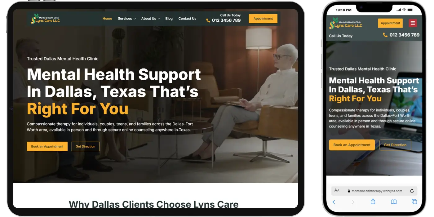 Mental Health Therapy Website Design 02